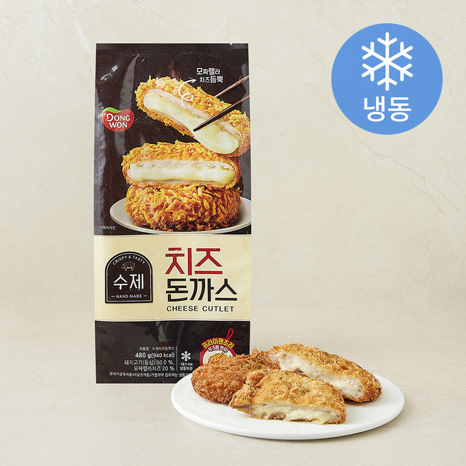 동원 수제 치즈 돈까스 (냉동), 480g, 1개