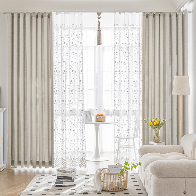 지나송 젤리아 아일렛 암막커튼 코디 커튼 봉