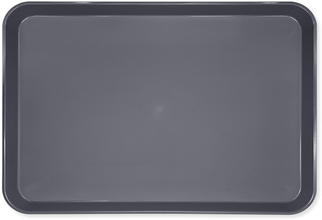 미르코리아 홈카페 리유저블 논슬립 직사각 쟁반, 그레이, 1개