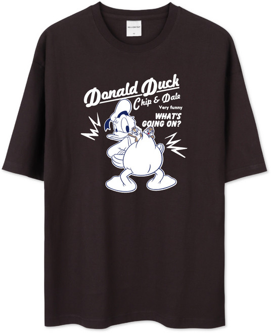 벤힛 디즈니 도날드덕 오버핏 빅사이즈 통기성 반팔티셔츠 DNMKOM1005F