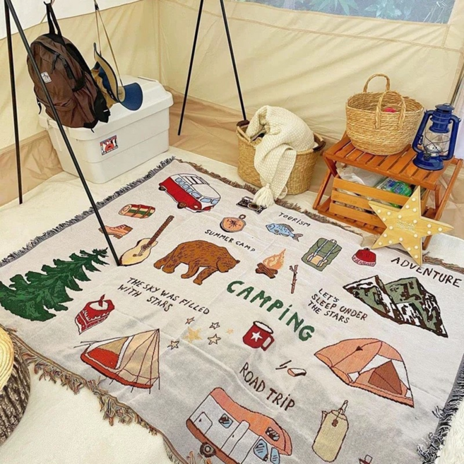 은희마법 북유럽풍 겨울용 태피스트리, 캠핑의 미학