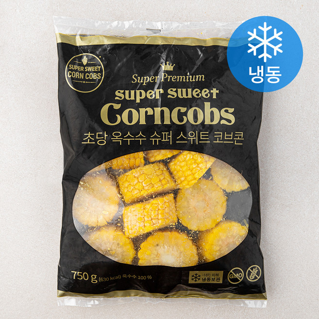 런끌로드니아 초당 옥수수 슈퍼 스위트 코브콘 (냉동), 1개, 750g(2.5cm)