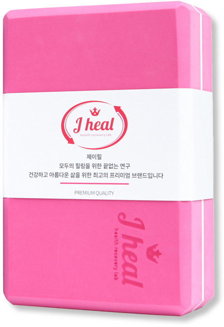 제이힐 프리미엄 홈트 EVA 하드 요가 블럭 290g, 패션 핑크