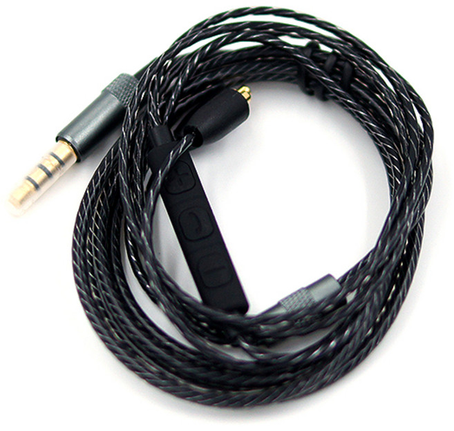 MMCX 슈어 커스텀 이어폰 케이블 M, 블랙, 1개