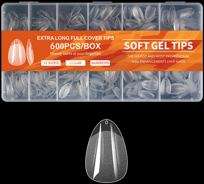 바르나 엣지 소프트 네일팁 숏아몬드팁 12종 x 50p 세트, 1개