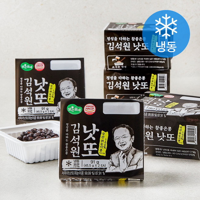 맑은물에 참좋은콩 김석원 쥐눈이콩 낫또 (냉동), 45.5g, 12개입, 1개