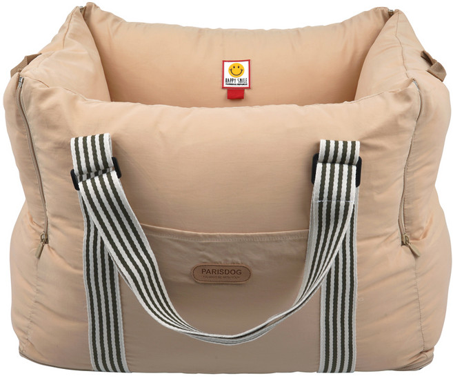 패리스독 반려동물 스마일 캐리어겸용 카시트, 베이지, 1개