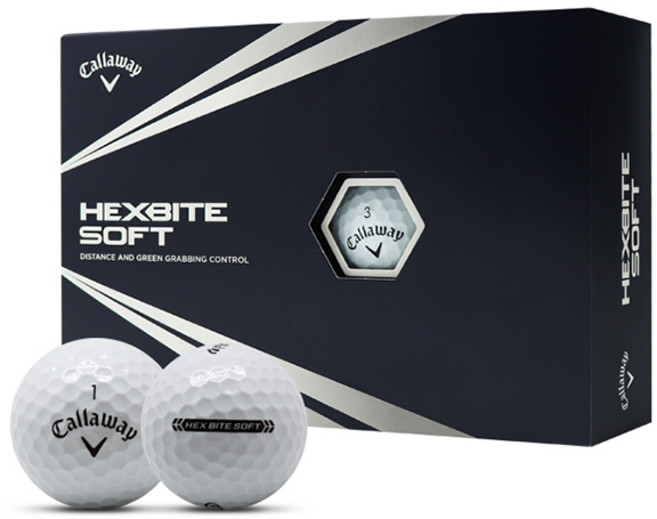 Callaway 卡拉威 Hexbite Soft3層高爾夫球, 1盒, 12顆, 白色
