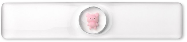 쿠슝 꾹꾹이 키보드 손목 받침대 L WRCSCP-02, 핑크 곰, 1개