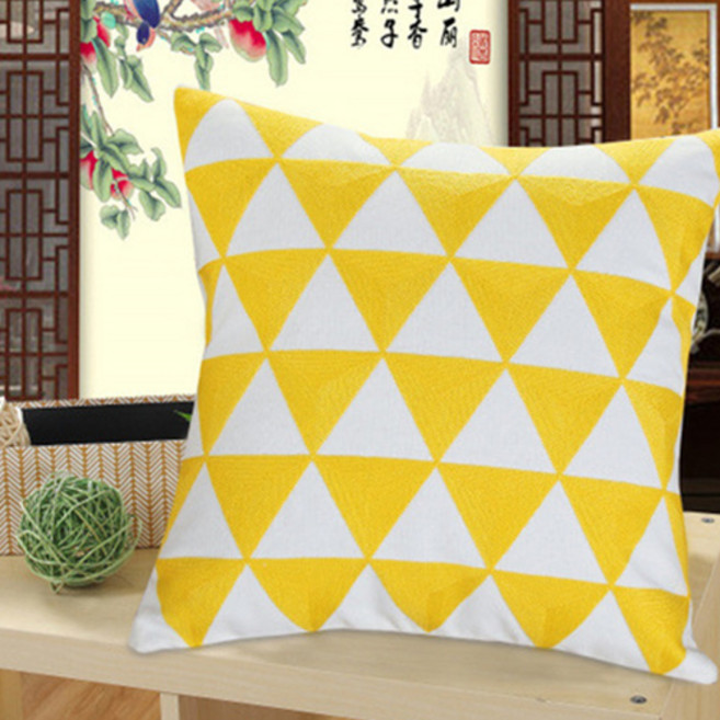 기하학 플라워 자수 소파 쿠션 커버 DPCC084