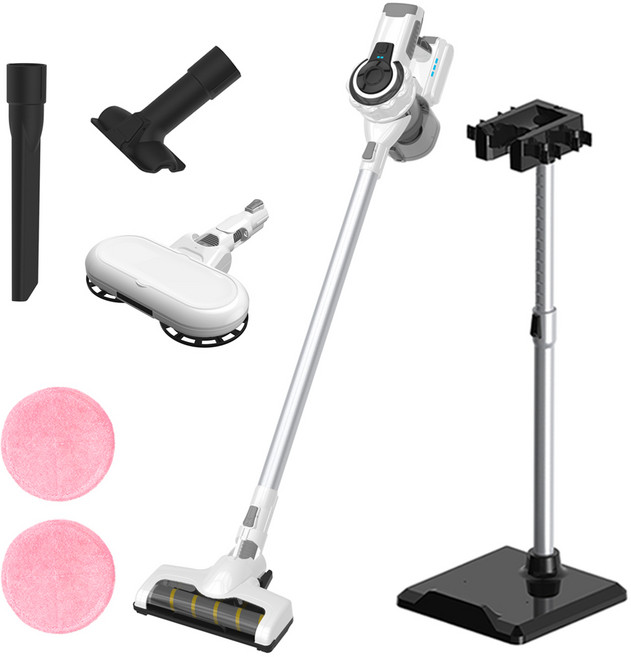 다온 파워풀 K9 무선청소기 + 물걸레청소기 + 거치대 + 브러쉬2종, 화이트