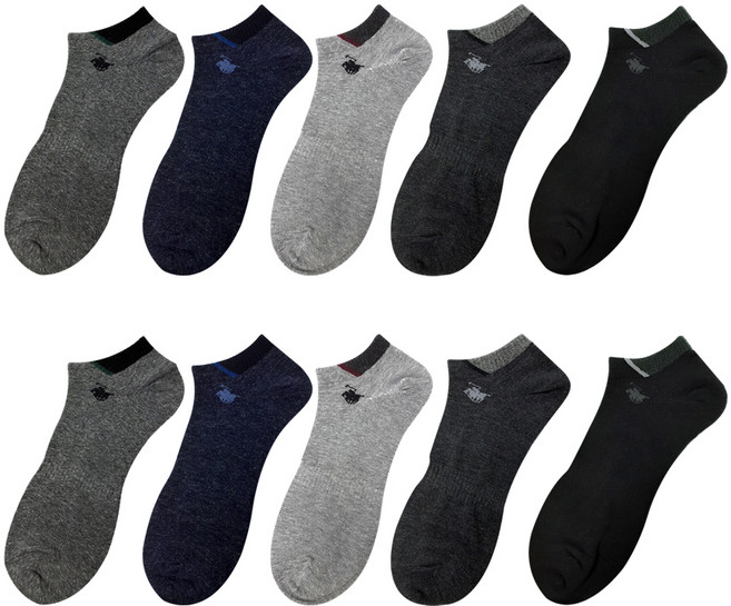 비버리힐스폴로클럽 남성용 탑로고 스니커즈 양말 5종 x 2p 세트