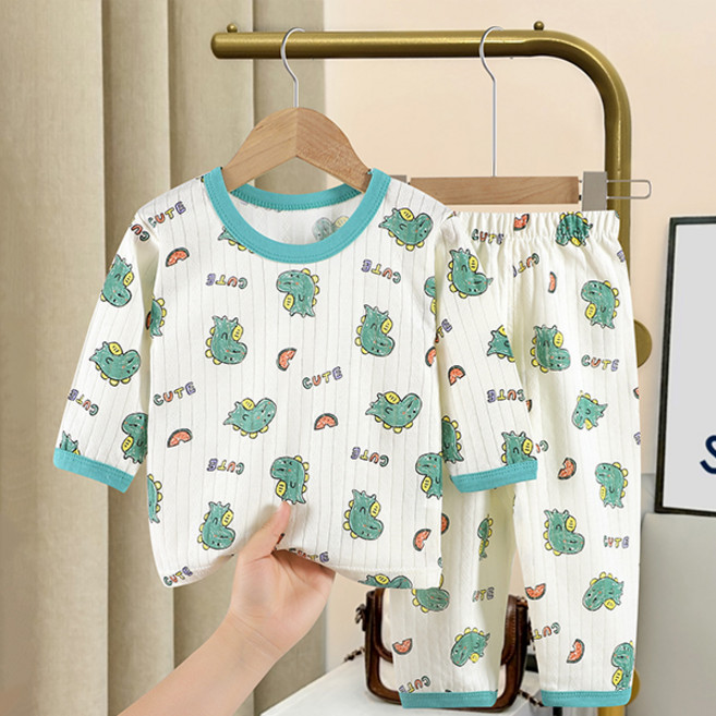 조이멀티 아동용 7부 패턴 자가드 실내복 상하의 세트