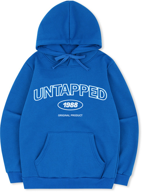 언탭트 남성용 빅사이즈 1988아치 기모 후드티셔츠