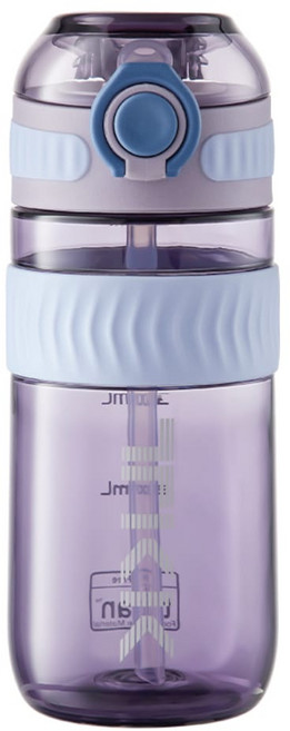 TKK Tritan 克洛伊隨手吸管水壺, 薰衣草紫, 1個, 500ml