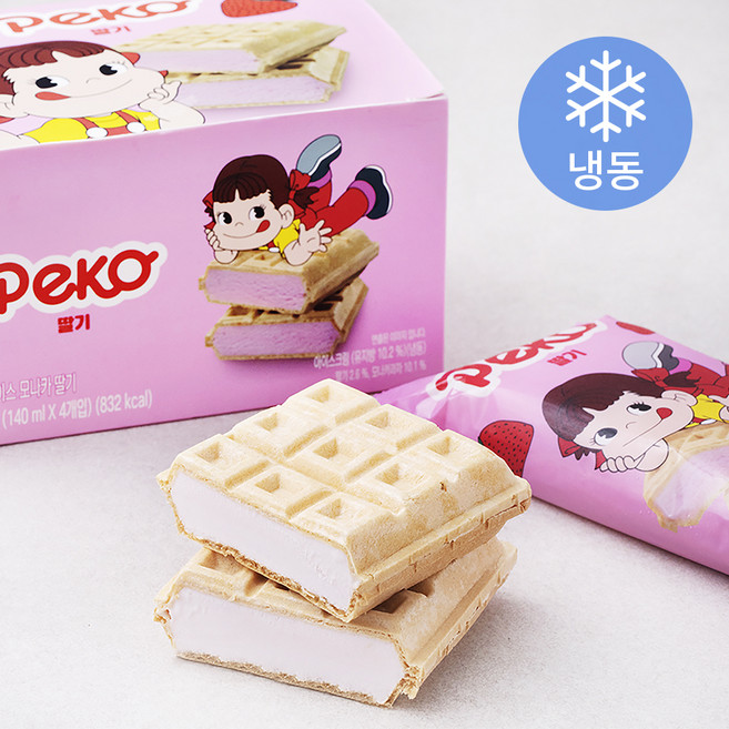 페코 아이스 모나카 딸기 (냉동), 140ml, 4개입, 1개