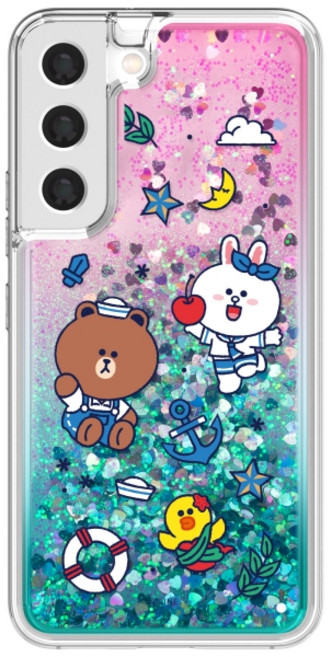 라인프렌즈 렛츠 셋 블링 아쿠아 휴대폰 케이스