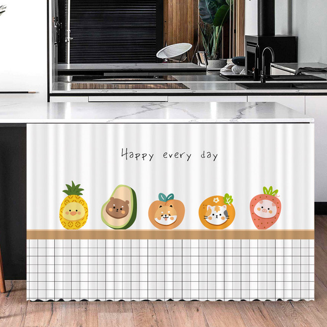아티홈 애니멀 귀여운 벨크로 캐비닛 커튼