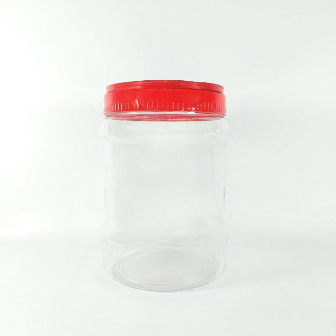 대광구 원형 용기 2L + 캡 적색 페트병 세트, 12세트, 단품