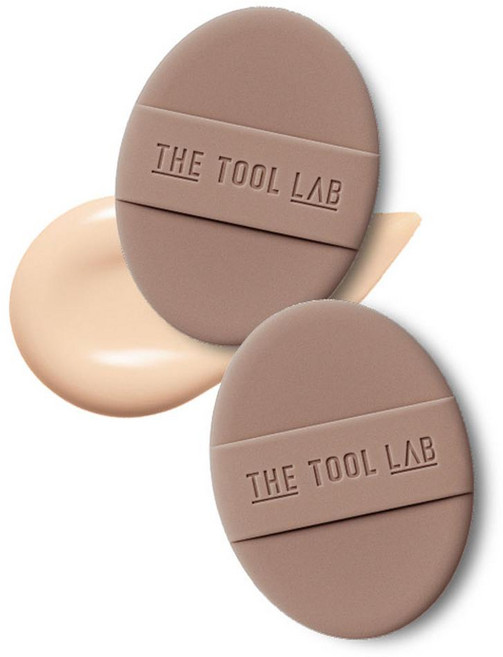 THE TOOL LAB 長效彈力水潤粉撲 標準款, 摩卡, 2個