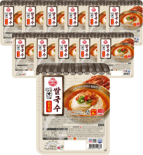 오뚜기옛날 쌀국수 김치맛, 12개, 92g