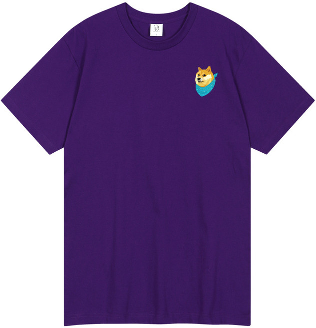 언탭트 시바견 황당 16수 통기성 반팔 티셔츠