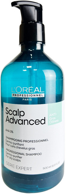 L'OREAL PROFESSIONNEL 巴黎萊雅PRO 絲漾博水楊酸控油洗髮精500ml, 1入