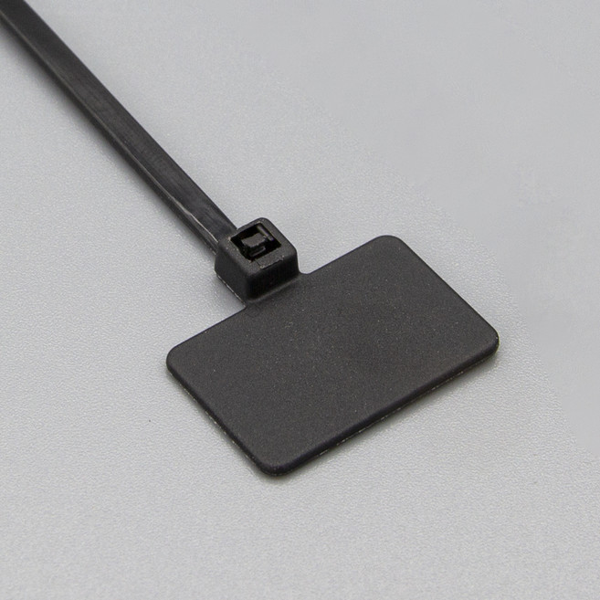 솔탑 전선 정리 케이블 네임 타이 중단, 100개, 흑색