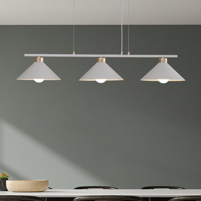 공간조명 케니아 3등 펜던트조명, 화이트