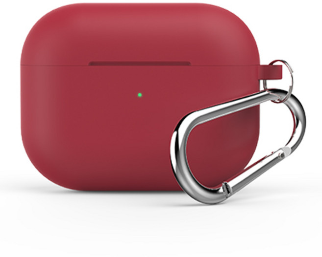 일렉토 애플 에어팟 프로 실리콘 키링 케이스, 로즈 레드, APSKC-RR