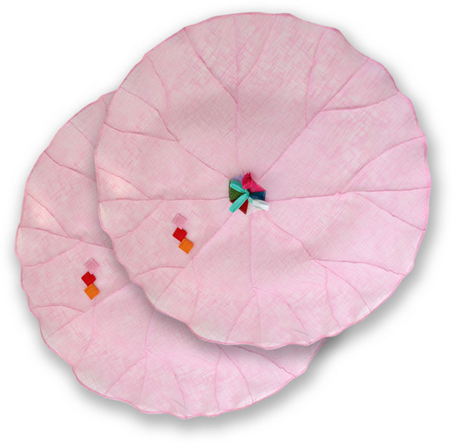 해피툴 모시조각 밥상보 핑크, 2개