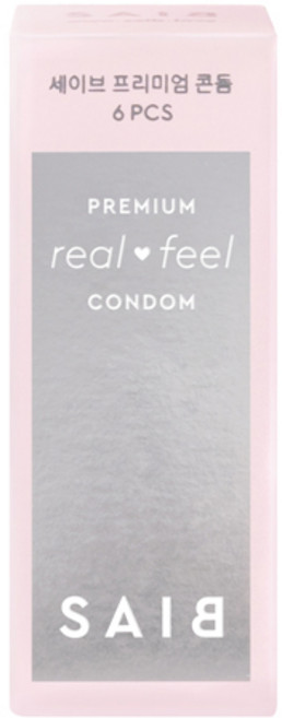 세이브 프리미엄 콘돔 리얼필, 6개입, 1개