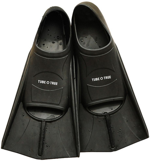 TUBE TREE 短蛙鞋 + 專用網袋, 黑色