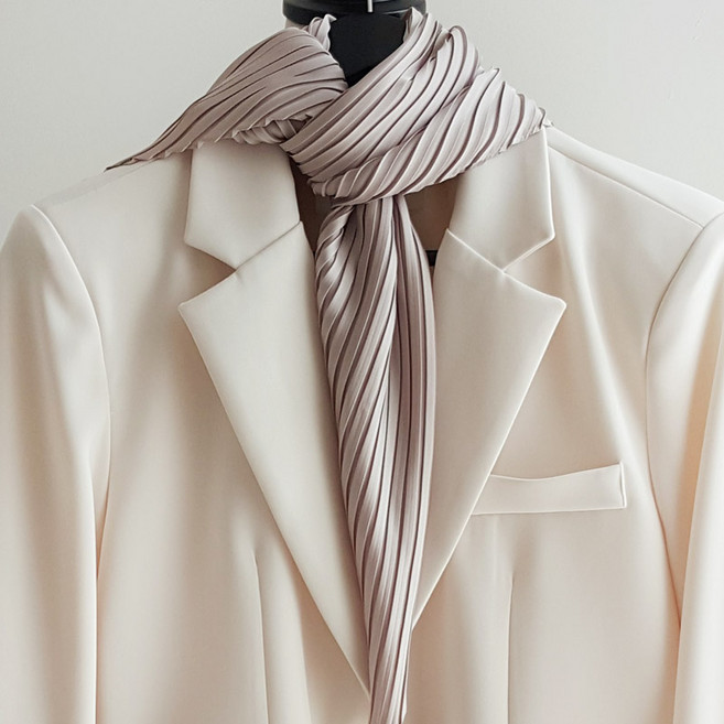 바비수 루미 플리츠 스카프