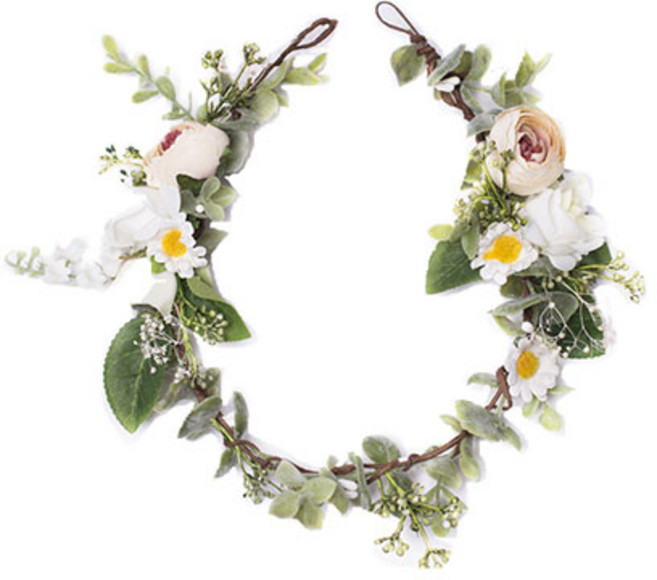 민성컴퍼니 슈퍼요정 모리 플라워 화관, 화이트, 1개