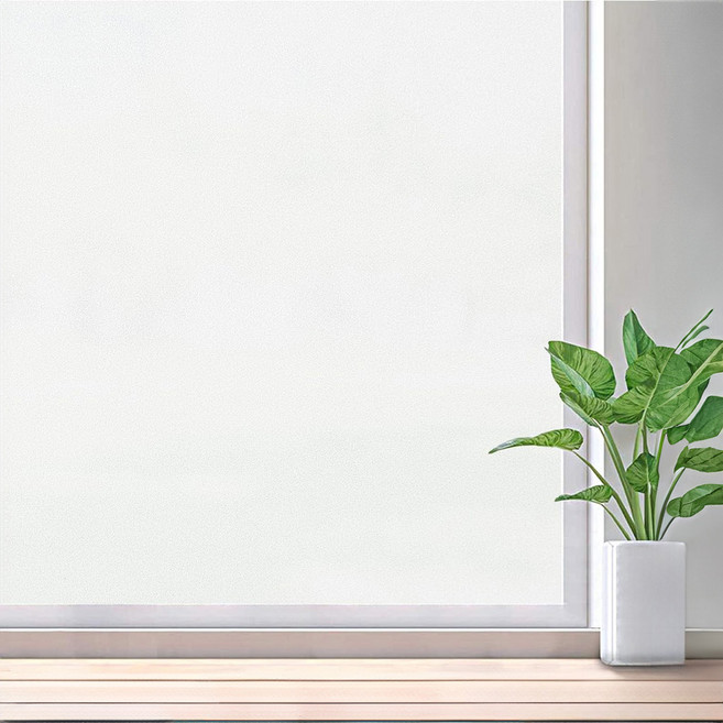 AHOYE 加大加寬無膠靜電玻璃貼/窗貼, 白磨砂不透明款