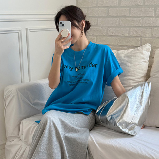 난닝구 여성용 콜쿠츠 나염 박시 반팔티