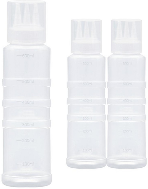 Ilsangsokbanzzak 分層醬料瓶 3入 含蓋, 3個, 600ml
