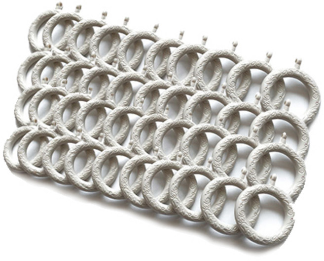 끌래망스 튤립 커튼링 25mm 40p, 아이보리, 1개