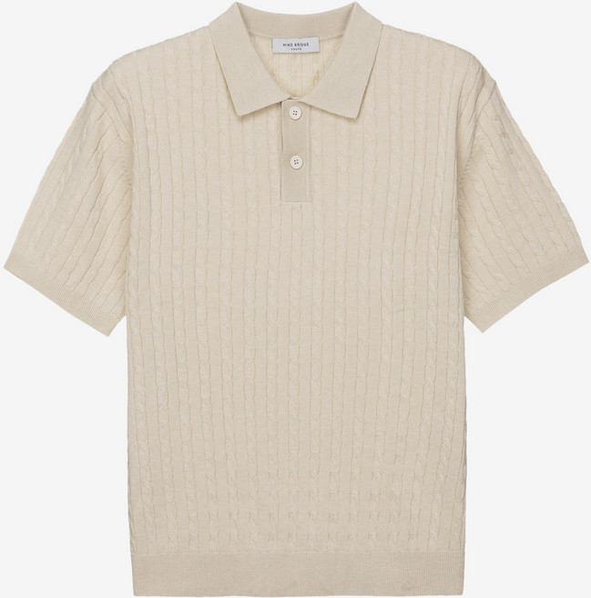 마인드브릿지 남성용 케이블 카라 반팔 니트 MYKT3150