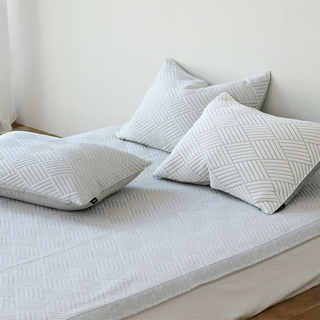 누블 휴비스 듀라론 냉감 3중직 고정밴드 패드, 그레이