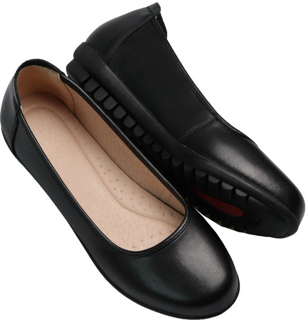 Picaso 여성용 발편한 소가죽 라텍스 유니화 면접구두