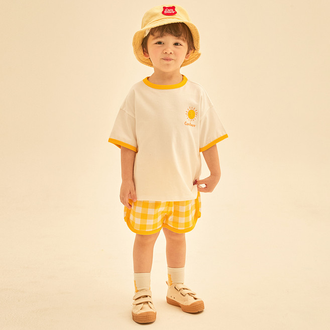 Care Bears 兒童款 Hello Care Bears 短袖T恤 + 格紋褲套裝