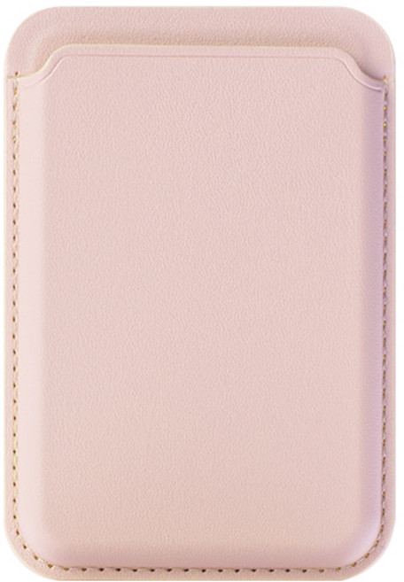 신지모루 자력강화 3장 수납 맥세이프 M 비카 가죽 카드지갑 케이스, 핑크샌드, 1개