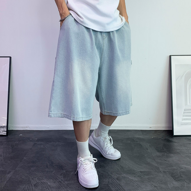 콘피아르 남성용 편안한 버뮤다 카펜더 밴딩 청반바지 TC11003