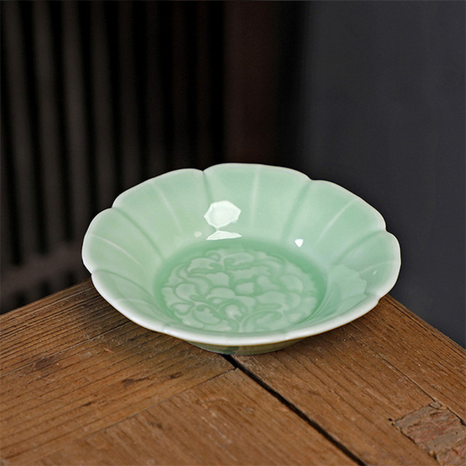 프렌치마르스 오리엔탈 초미니 세라믹 간식접시 MMM3620, 녹색, 1개