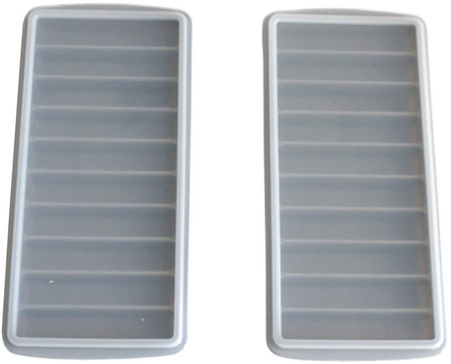 키친구 실리콘 텀블러 막대 아이스트레이 10구, 그레이, 2개