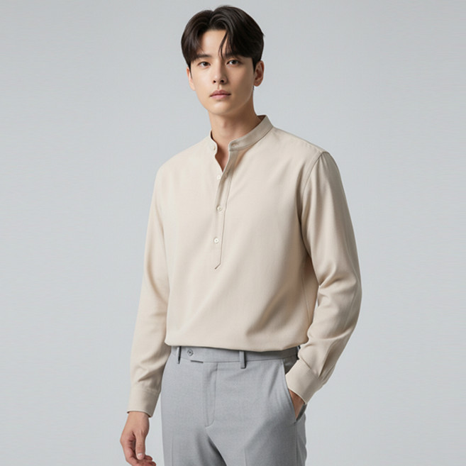 Raymon 男士 Raymon Ed 牛津亨利領襯衫