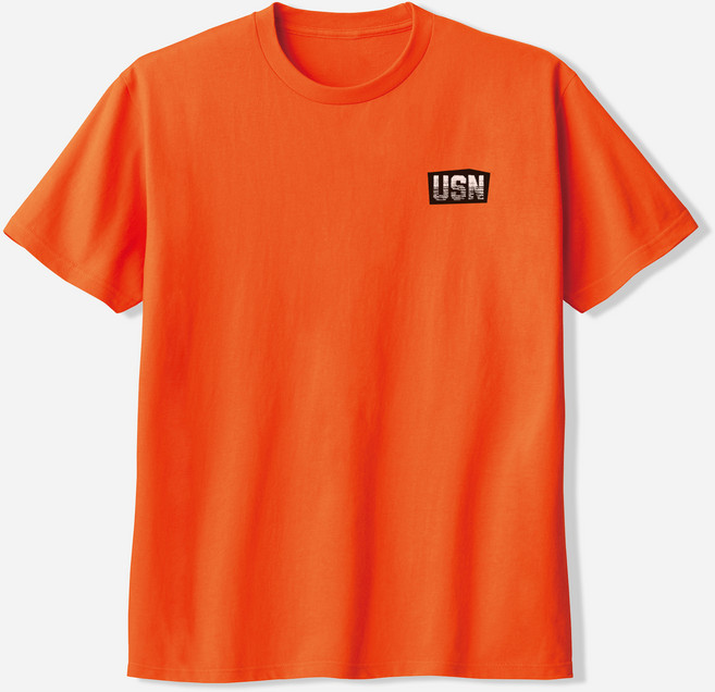 하이후 남여공용 통기성 오각 USN 라운드 17수 반팔 티셔츠 순면