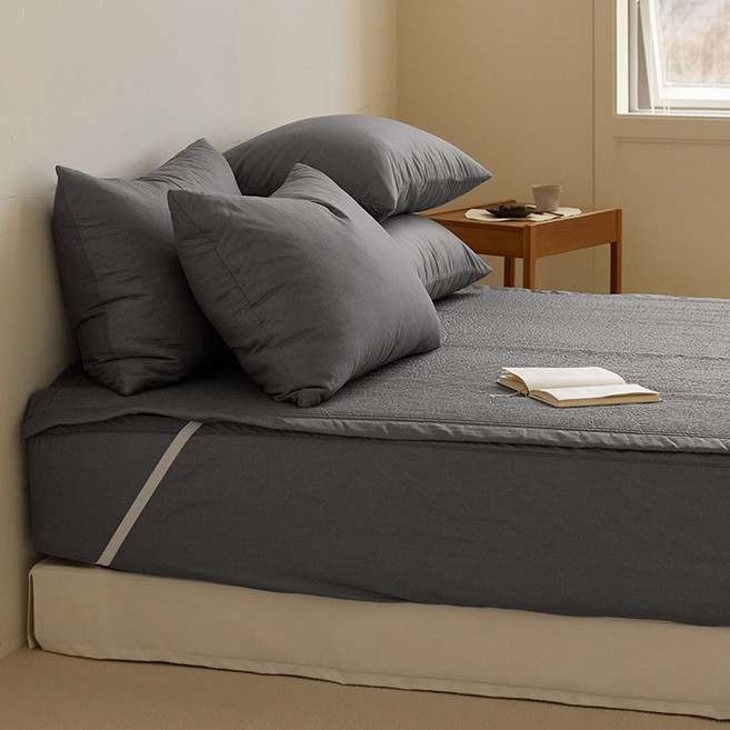 마틸라 데일리슬립 고정밴드 침대패드, 차콜